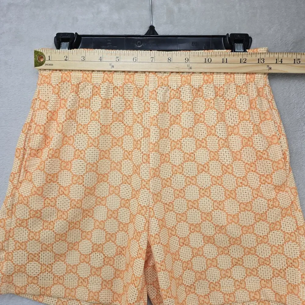 Bravest Studios Mesh Shorts Mens Small GG Orange AOP All Over Print Mesh